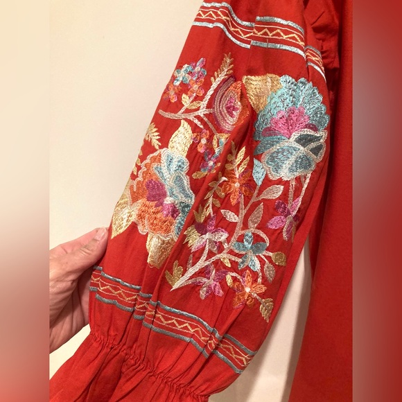 Free People Fleur Du Jour Mini Dress, Size L, Red - Picture 6 of 15